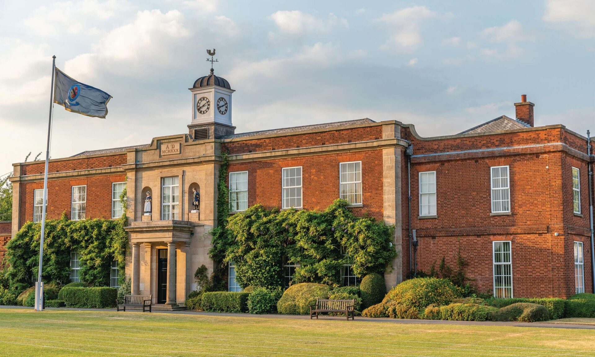 The exterior of The Blue Coat School.