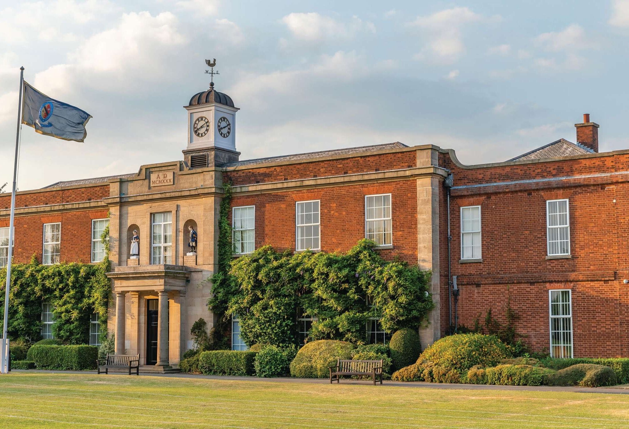 The exterior of The Blue Coat School.